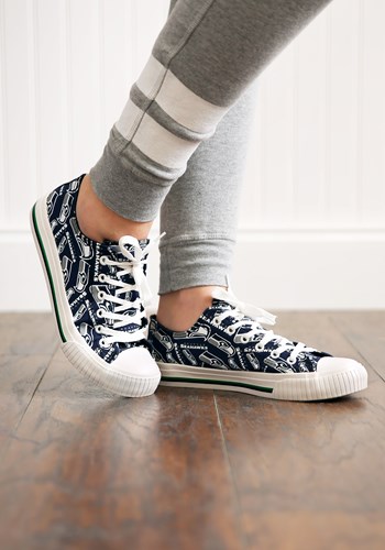 Seattle Seahawks Low Top Women's Canvas Shoes upd