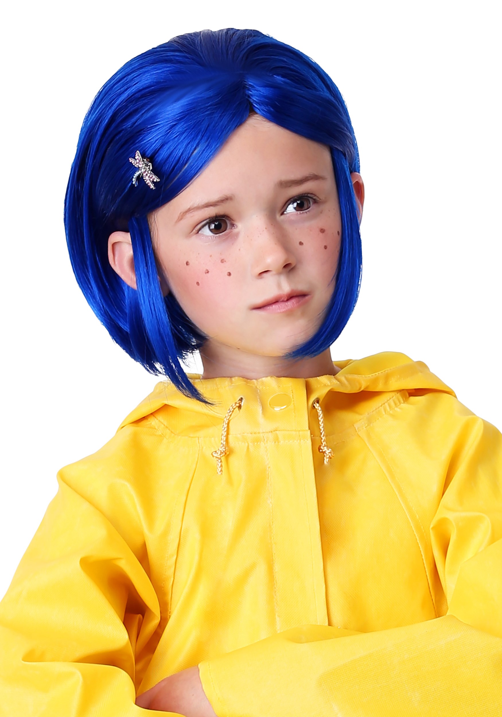 Coraline Blue Costume Wig for Girls | Coraline Accessories