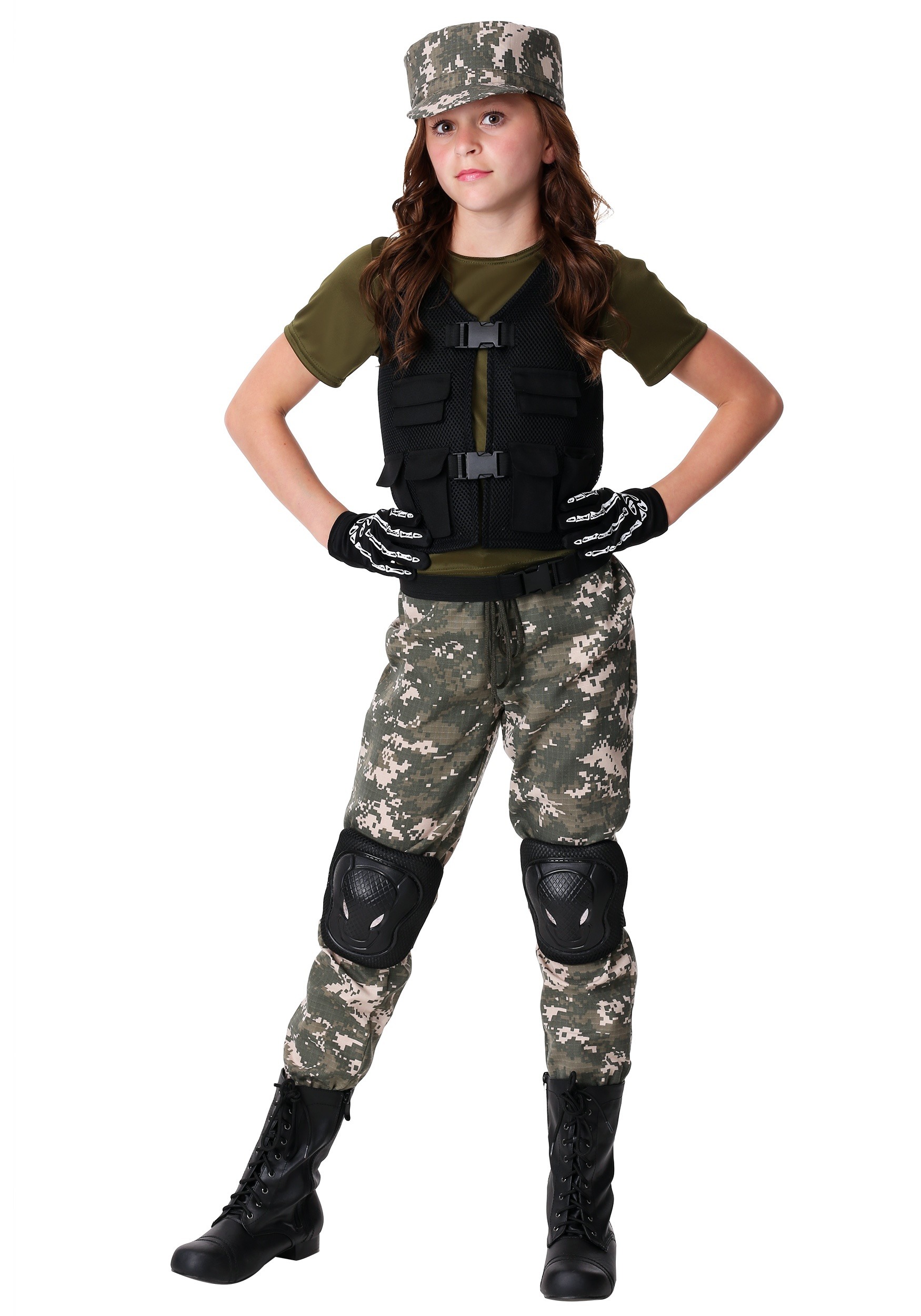 Stealth Soldier Girl's Costume