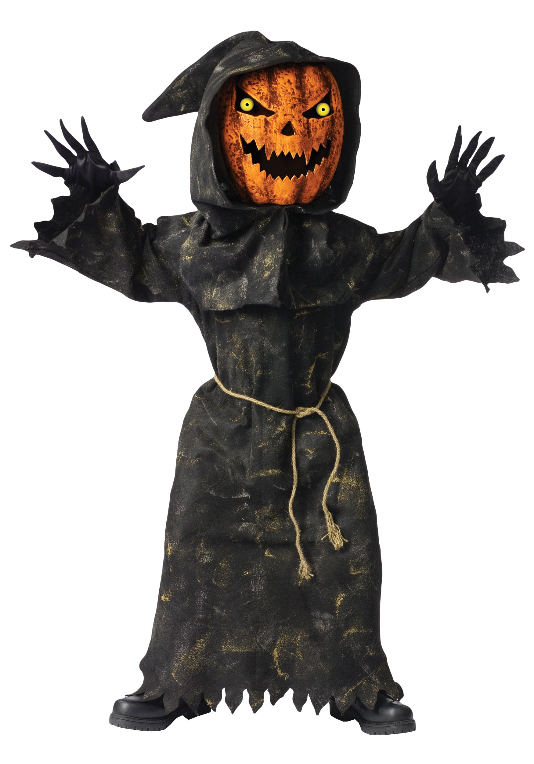 Photos - Fancy Dress Bobble Fun World Scary Eyed Pumpkin Costume for Kids Black/Orange FU130112 