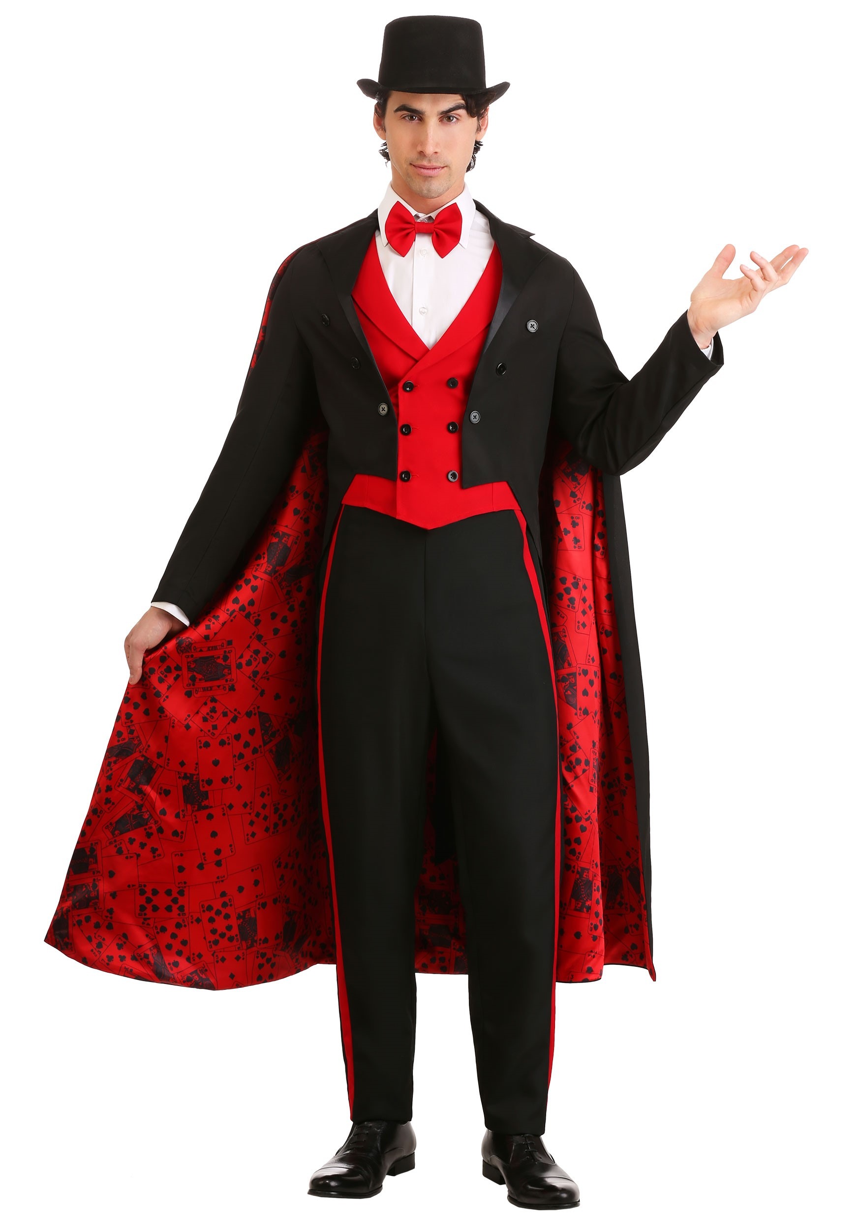 Photos - Fancy Dress Deluxe FUN Costumes  Magician Men's Costume Black/Red FUN0479AD 