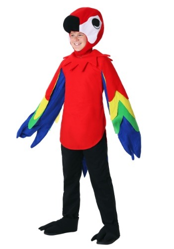 Kids Red Parrot Costume