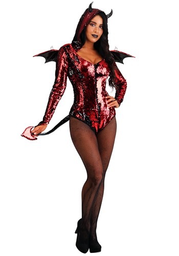 Sequined Red Devil Women's Costume