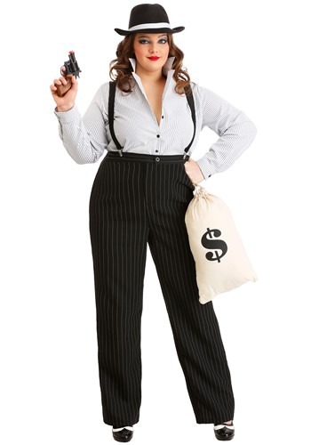 Plus Size 1920s Gangster Lady Costume
