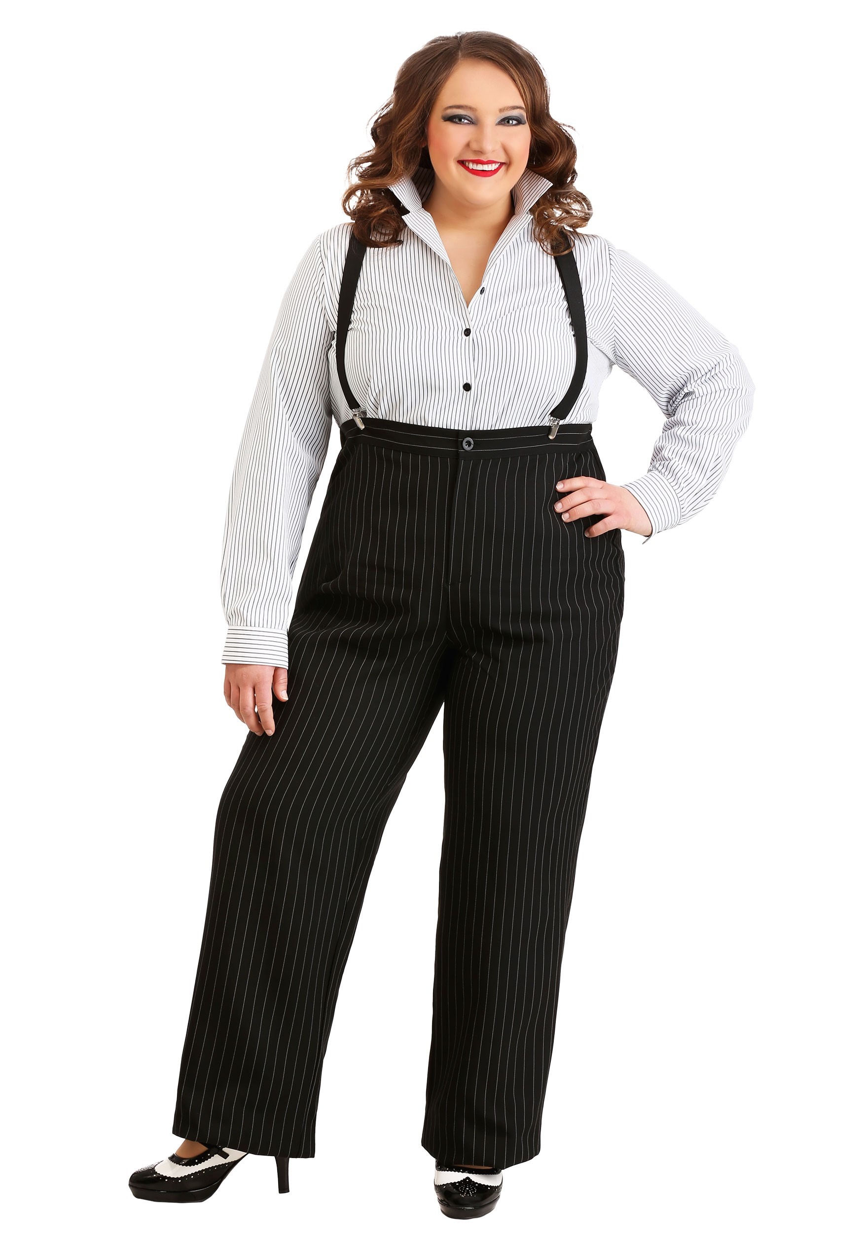 1920s Plus Size Gangster Lady Costume