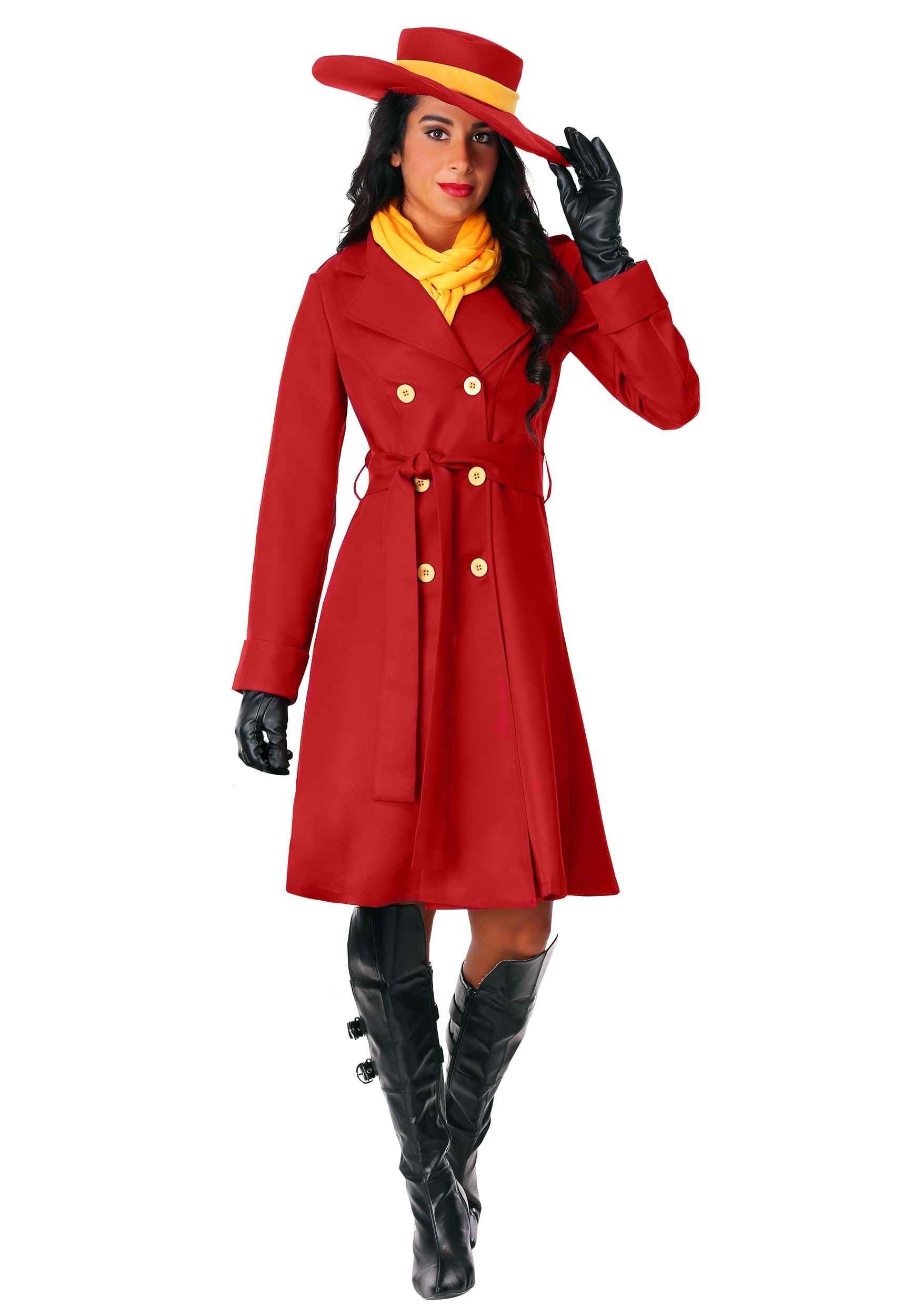 Photos - Fancy Dress APE FUN Costumes Plus Size Carmen Sandiego Women's Costume Orange/Red FUN6 