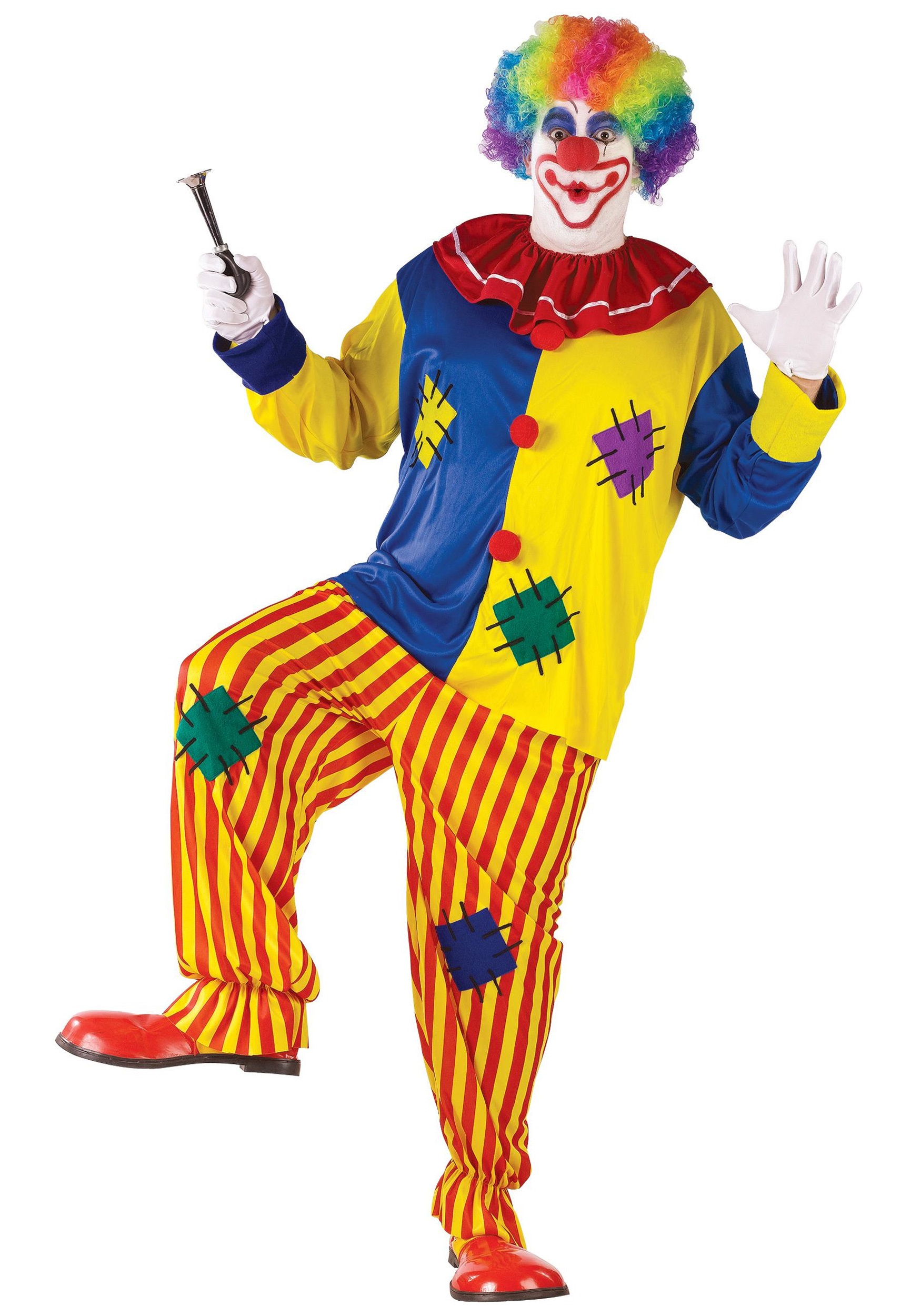 Photos - Fancy Dress BIG Fun World Party Clown Costume Blue/Red/Yellow FU130444 