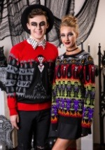 Classic Horror Monsters Fair Isle Adult Halloween Sweater Al