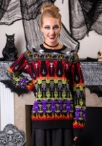 Classic Horror Monsters Fair Isle Adult Halloween Sweater Al