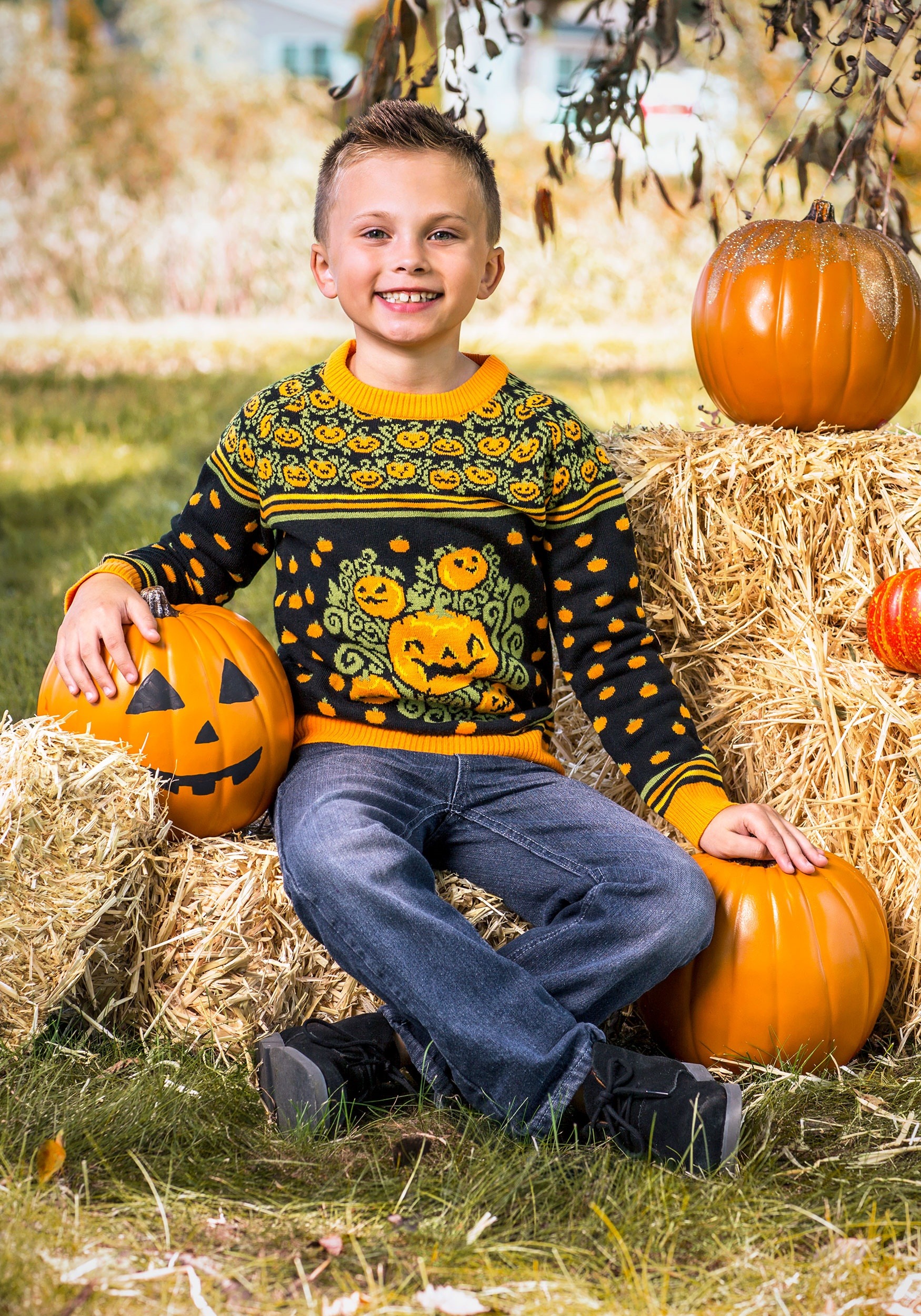 Pumpkin Patch Child Halloween Sweater 