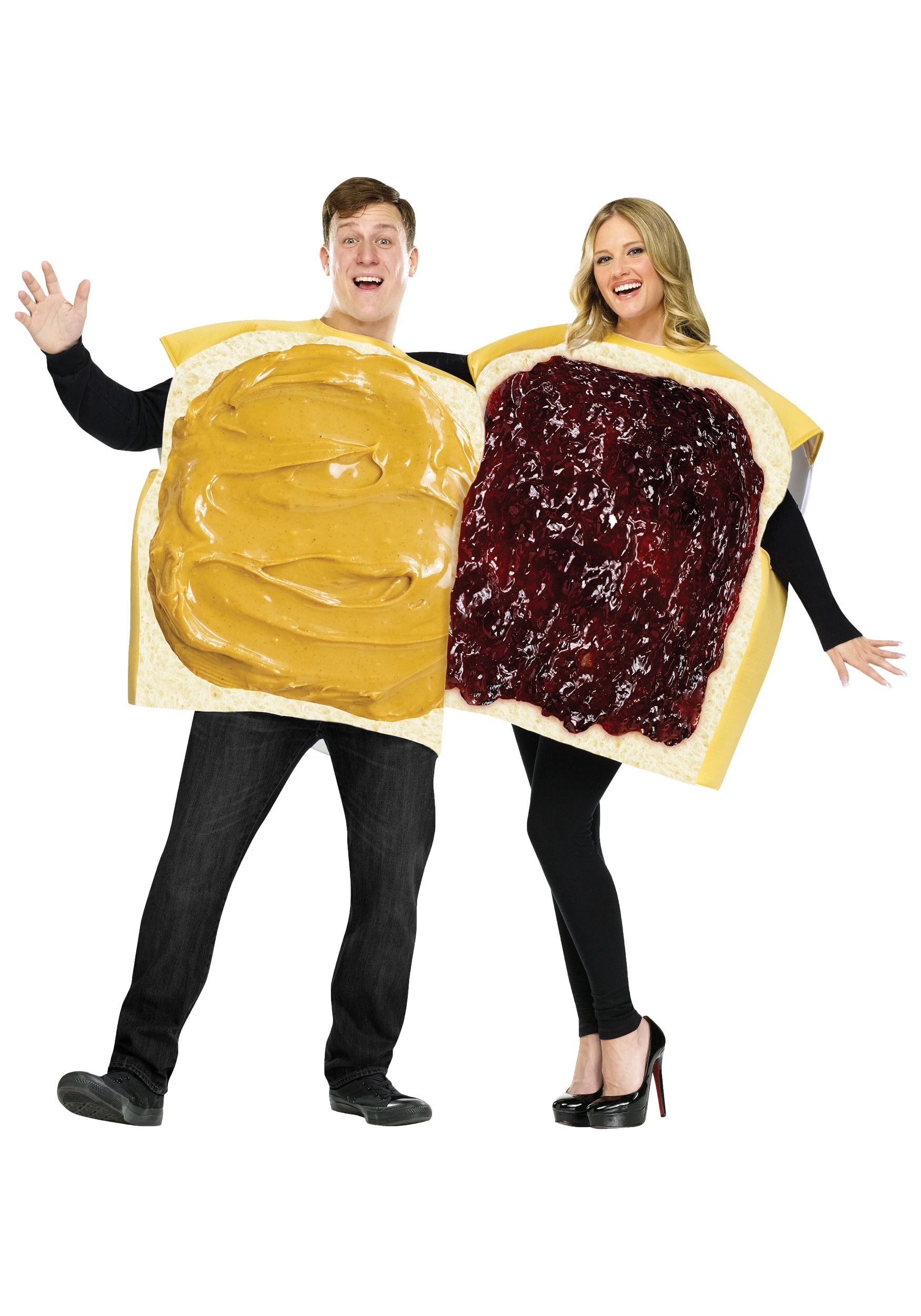 Photos - Fancy Dress A&D Fun World Adult Peanut Butter and Jelly Costume | Couples Costumes Purple& 