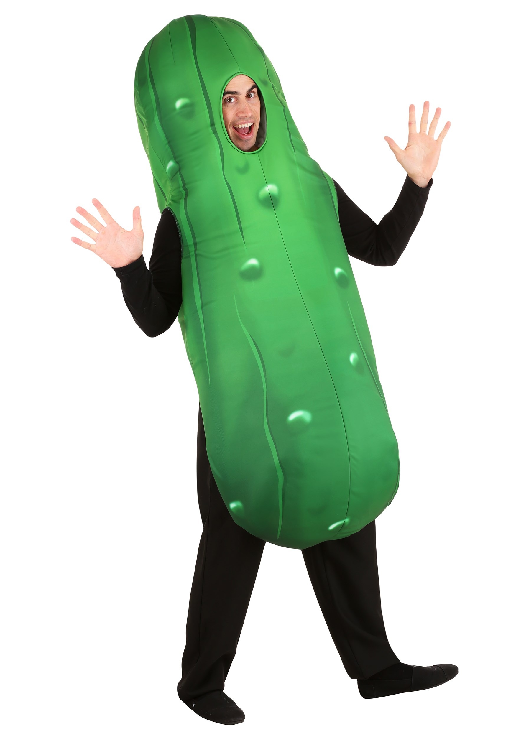 Photos - Fancy Dress FUN Costumes Green Pickle Adult Costume | Food Halloween Costumes Green FU