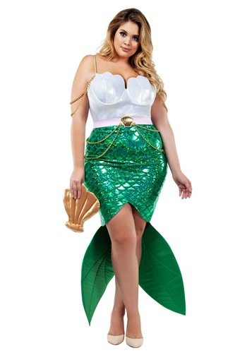 Womens Plus Size Alluring Sea Siren Costume