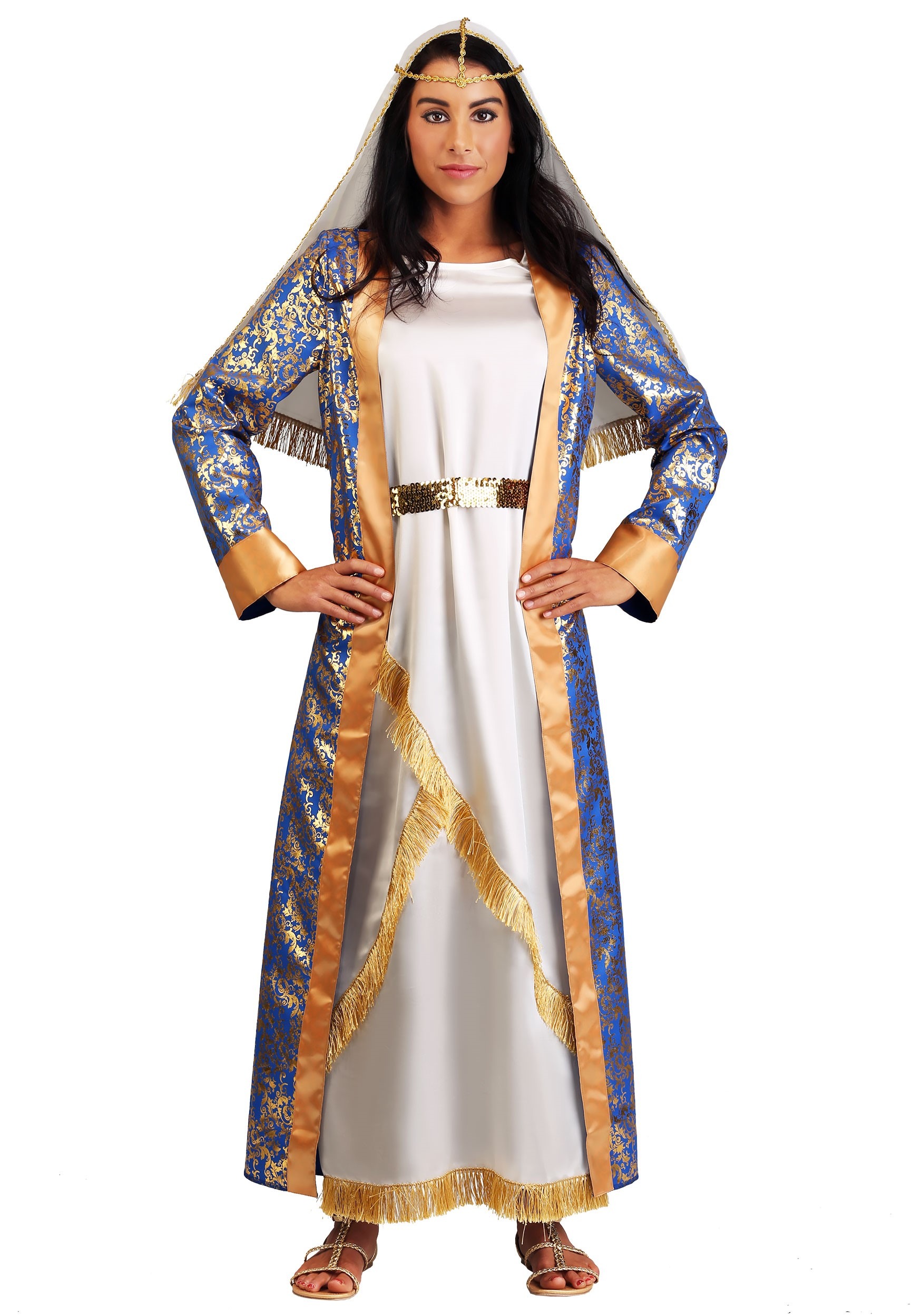 Photos - Fancy Dress FUN Costumes Queen Esther Costume for Women Blue/Orange/White FUN7
