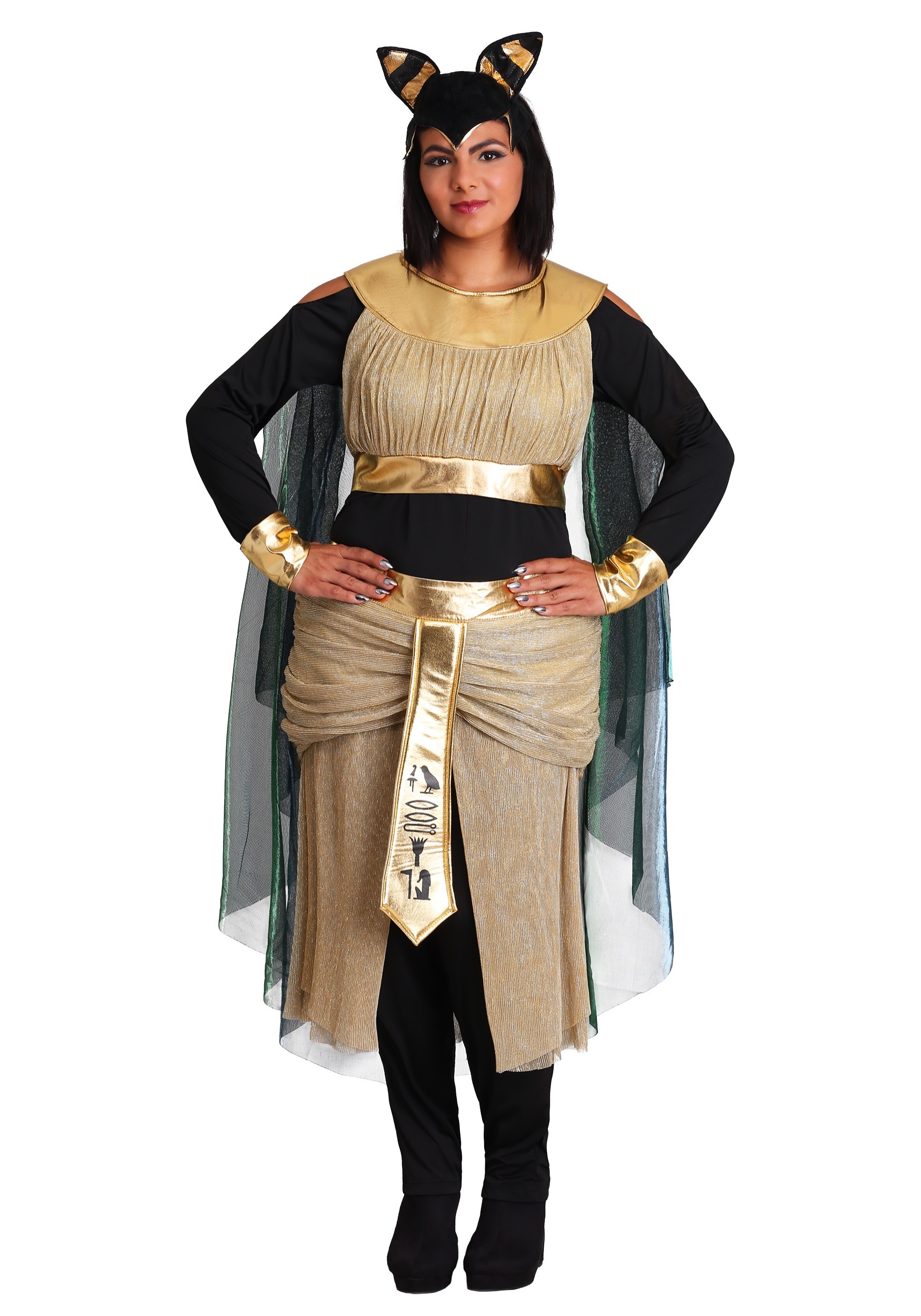 Plus Size Bastet Egyptian Goddess Women's Costume , Egyptian Costumes