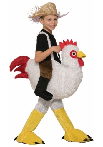 Kids Ride a Chicken Costume