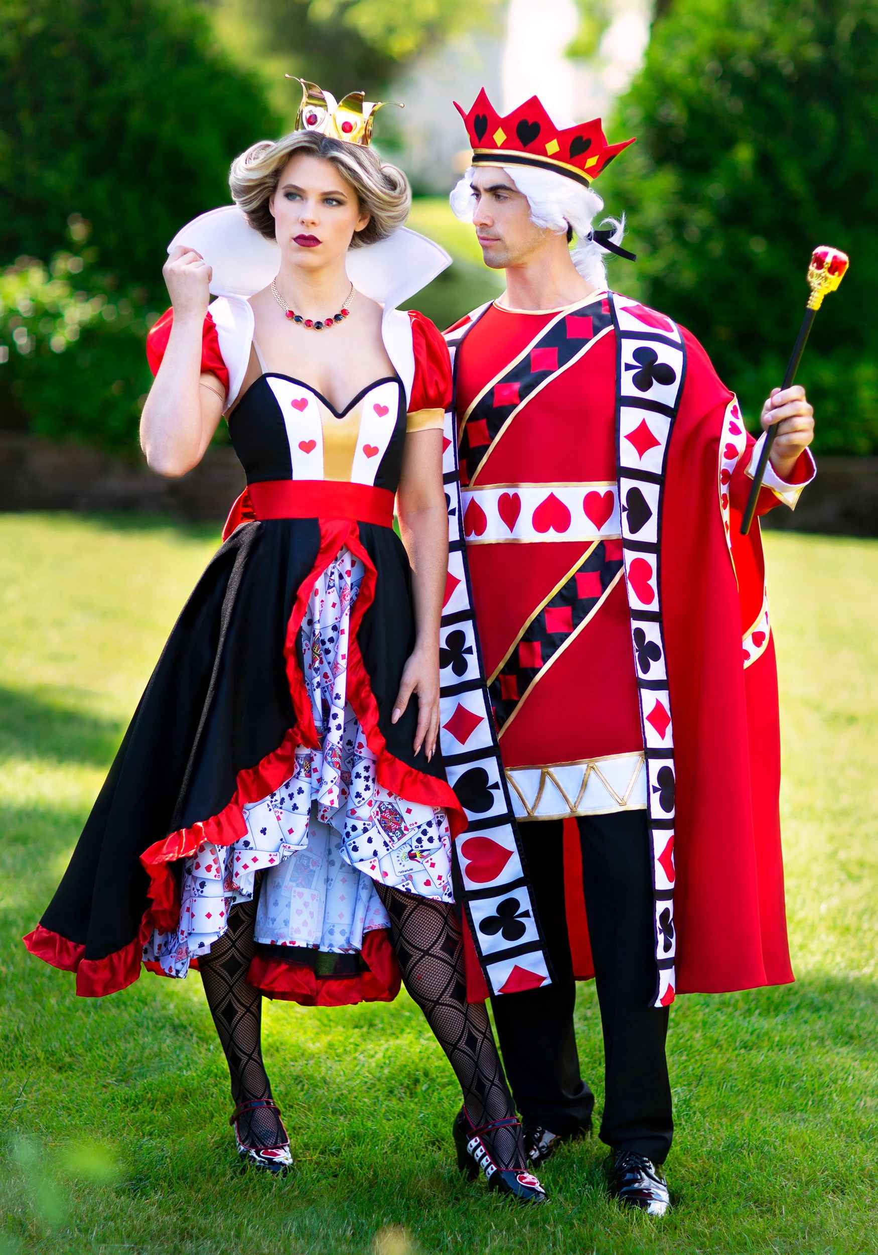Women S Plus Size Flirty Queen Of Hearts Costume Dress Alice In Wonderland Costumes