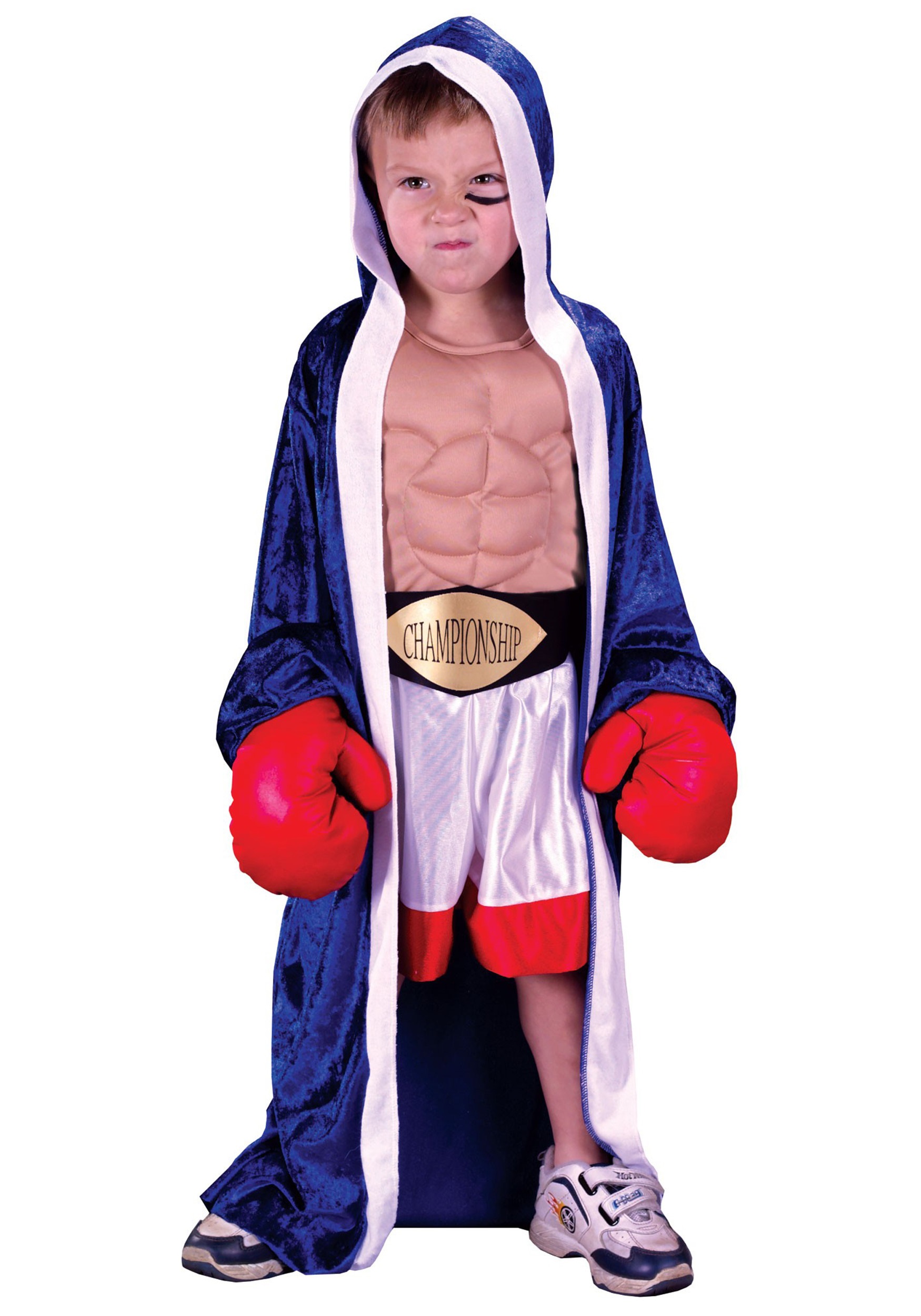 Photos - Fancy Dress Toddler Fun World Knockout Boxer  Costume Blue/Red/White FU1544 