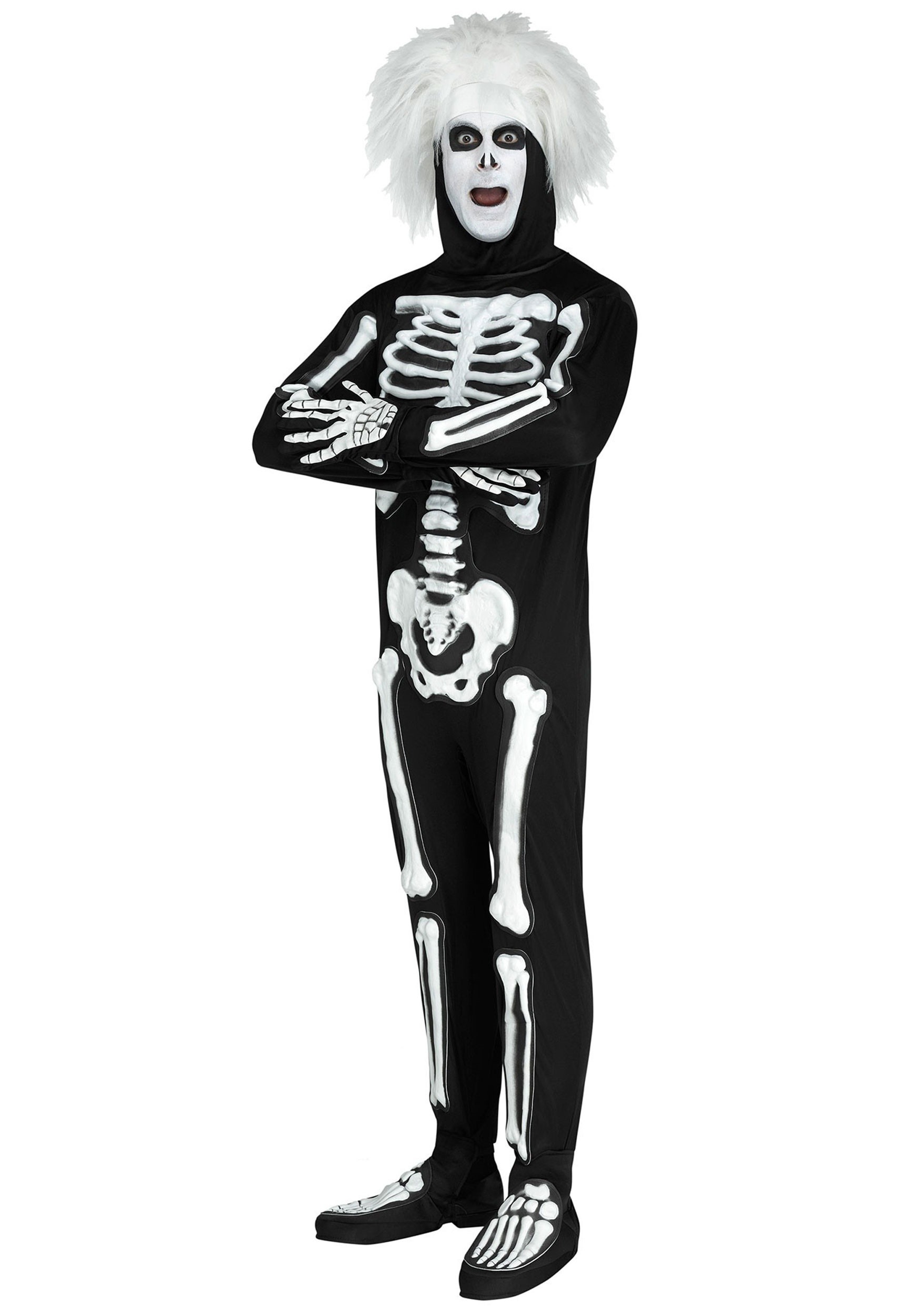 Photos - Fancy Dress Fun World SNL Beat Boy Skeleton Costume for Men Black/White FU100254