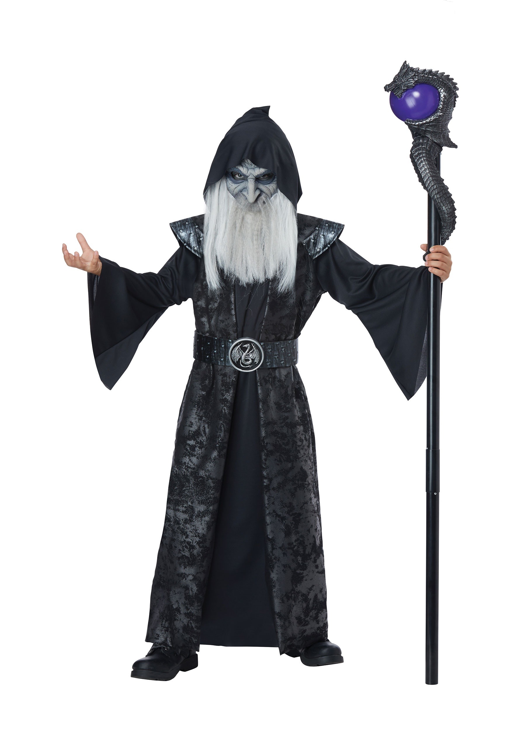 Photos - Fancy Dress California Costume Collection Dark Wizard Child Costume Black/Gray CA0 