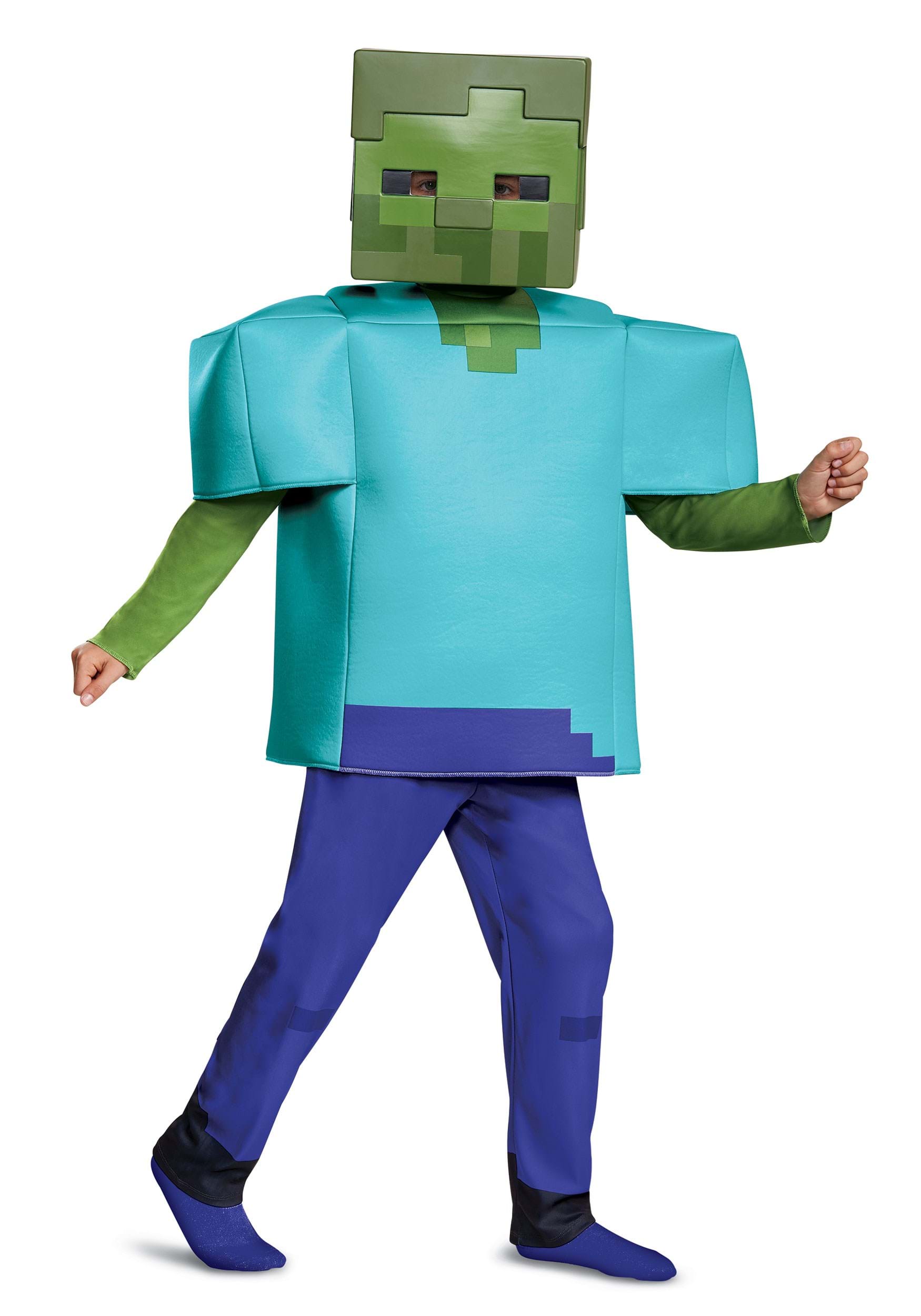 Deluxe Minecraft Child Zombie Costume
