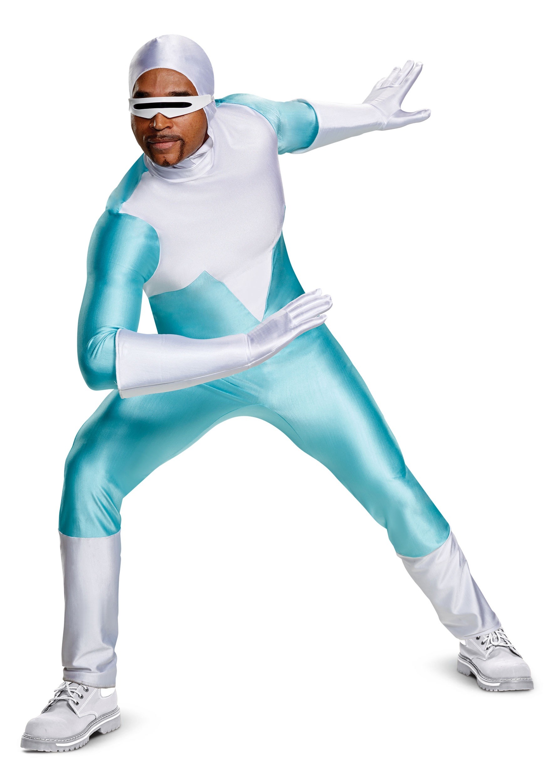 Photos - Fancy Dress Disney Disguise Incredibles 2 Deluxe Frozone Costume for Men Blue/White DI668 