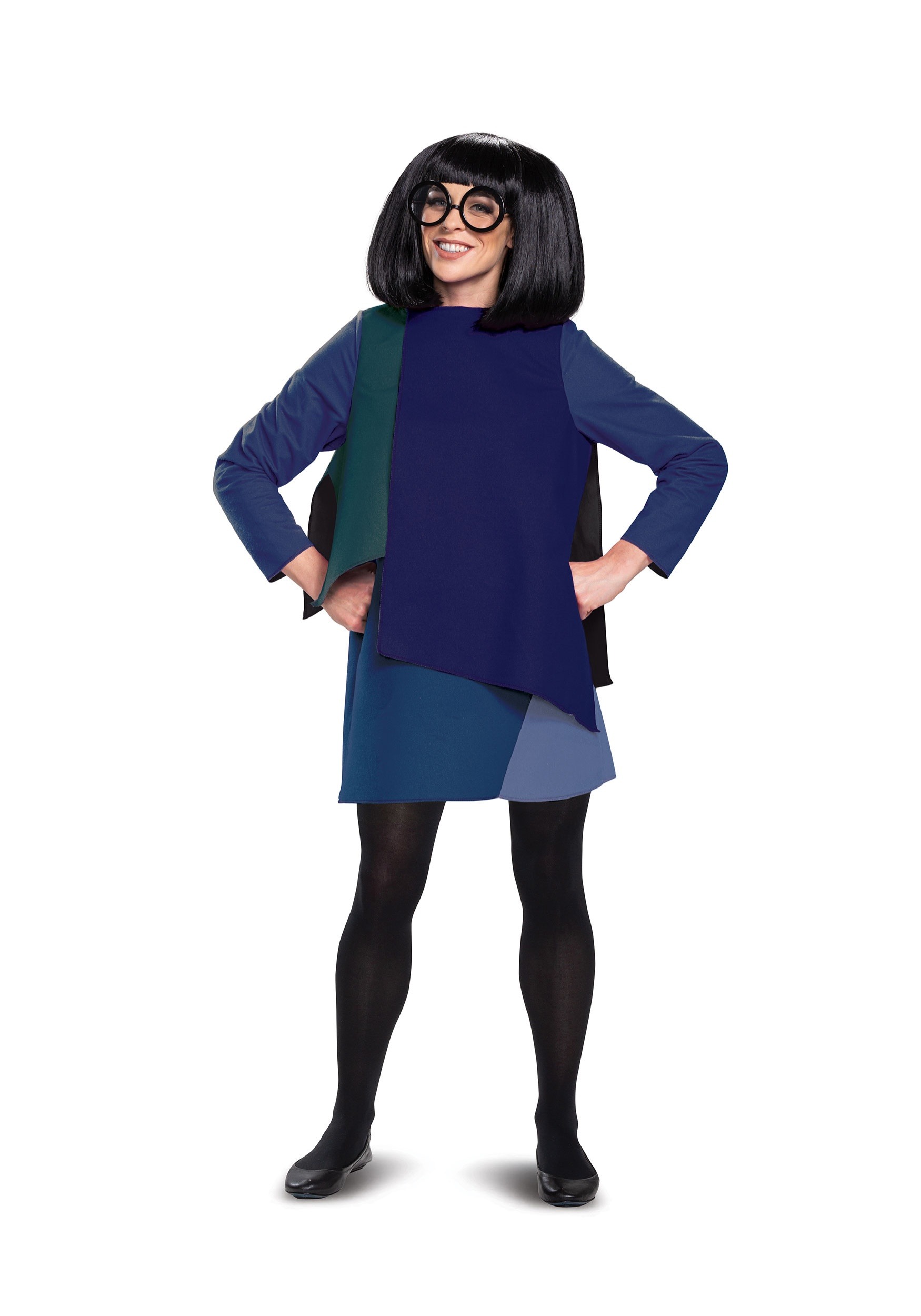Photos - Fancy Dress Deluxe Disguise Incredibles 2  Adult Edna Costume Black/Blue DI12542 
