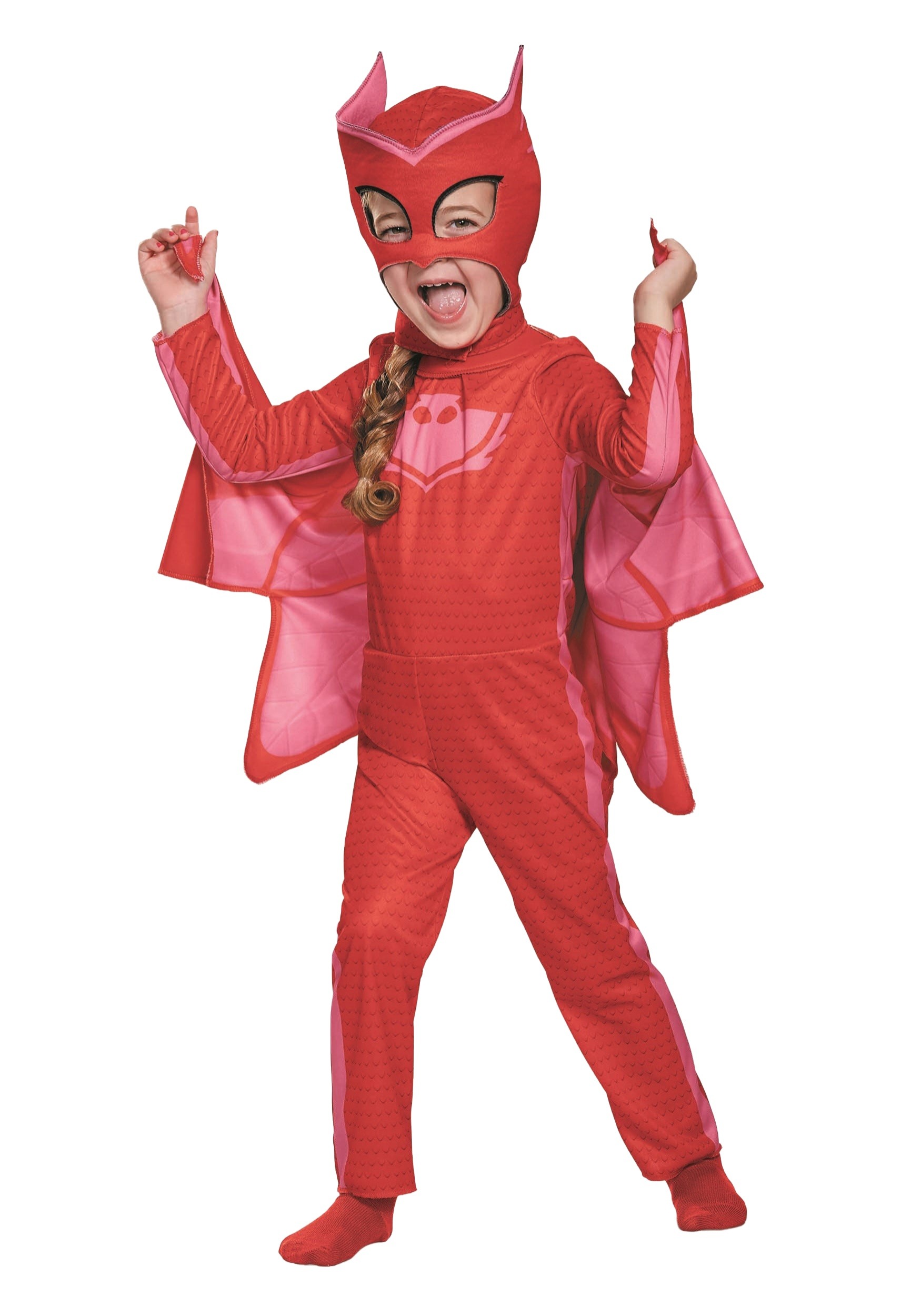 Photos - Fancy Dress PJ Masks Disguise  Classic Owlette Costume for Toddlers Red DI17156 