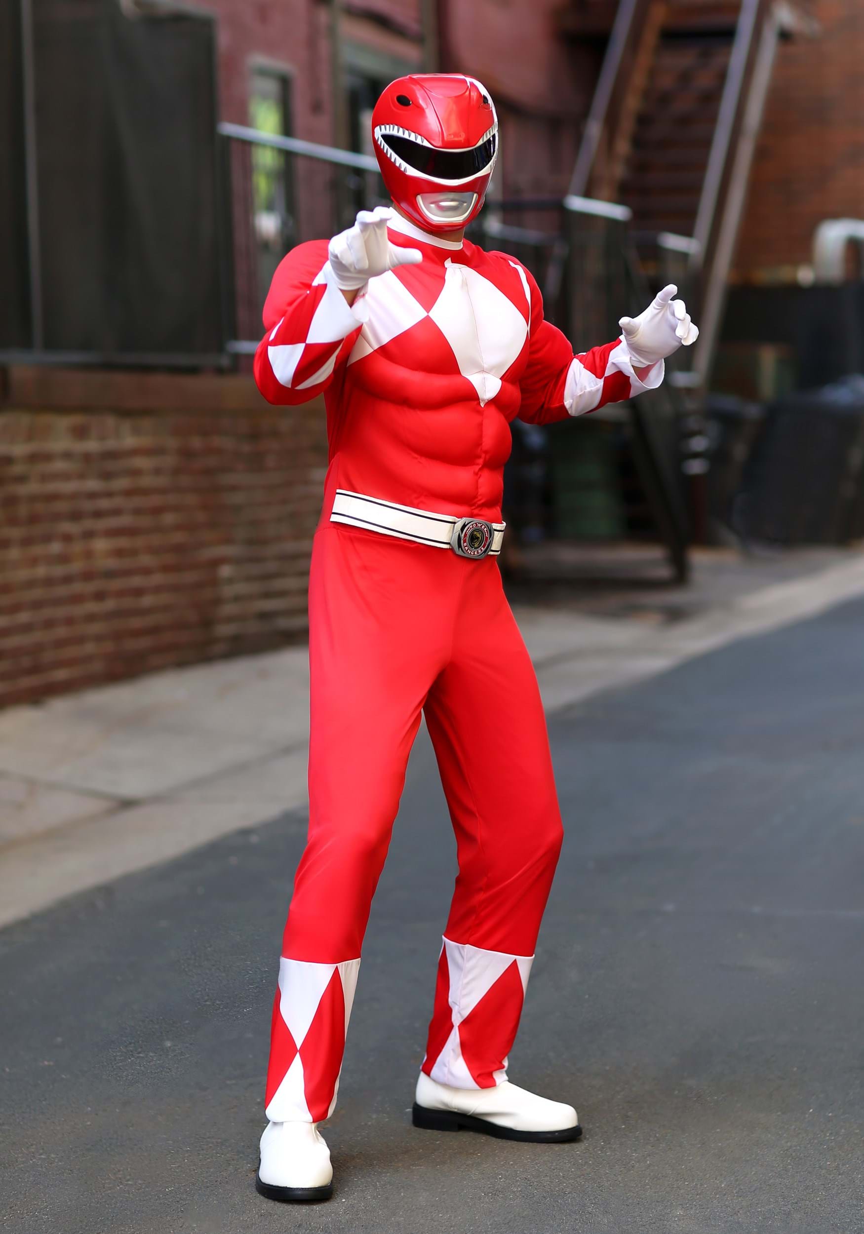 Adult Power Rangers Red Ranger Muscle Costume | Power Rangers Costumes