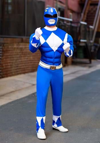 Power Rangers Adult Blue Ranger Muscle Costume Update