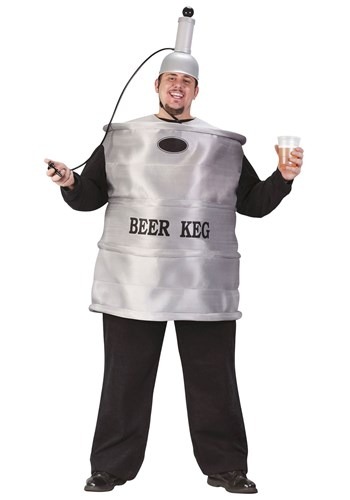 Plus Size Silver Beer Keg Costume