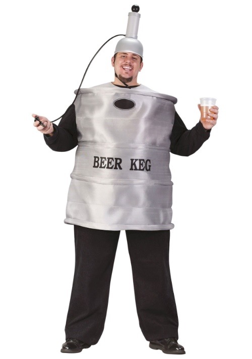 Plus Size Silver Beer Keg Costume