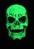 Adult UV Green Glow Skull Mask alt 1