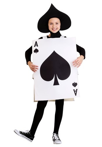 Ace of Spades Card Kid's Costume | Alice in Wonderland Costumes