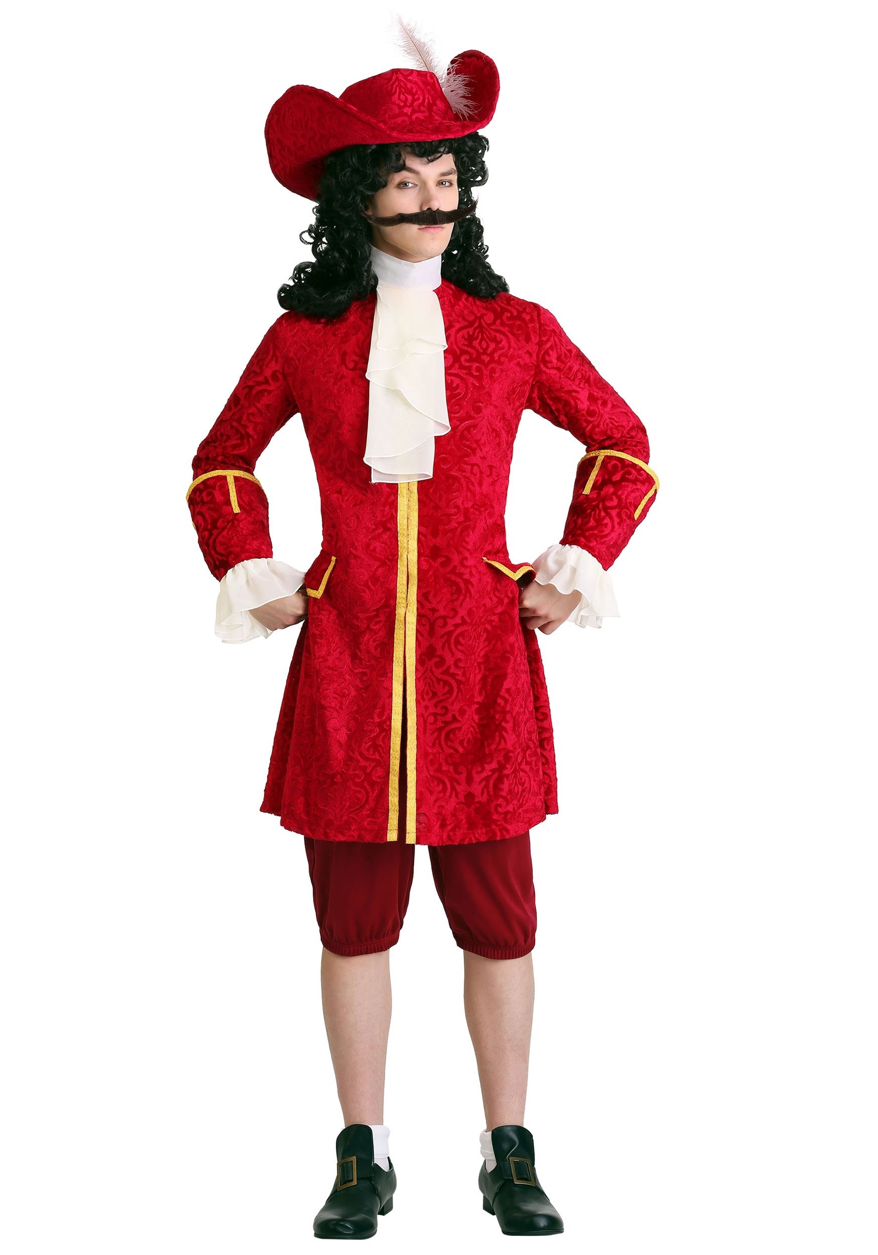 Photos - Fancy Dress FUN Costumes Captain Hook Men's Costume | Men's Pirate Costumes Red FUN705