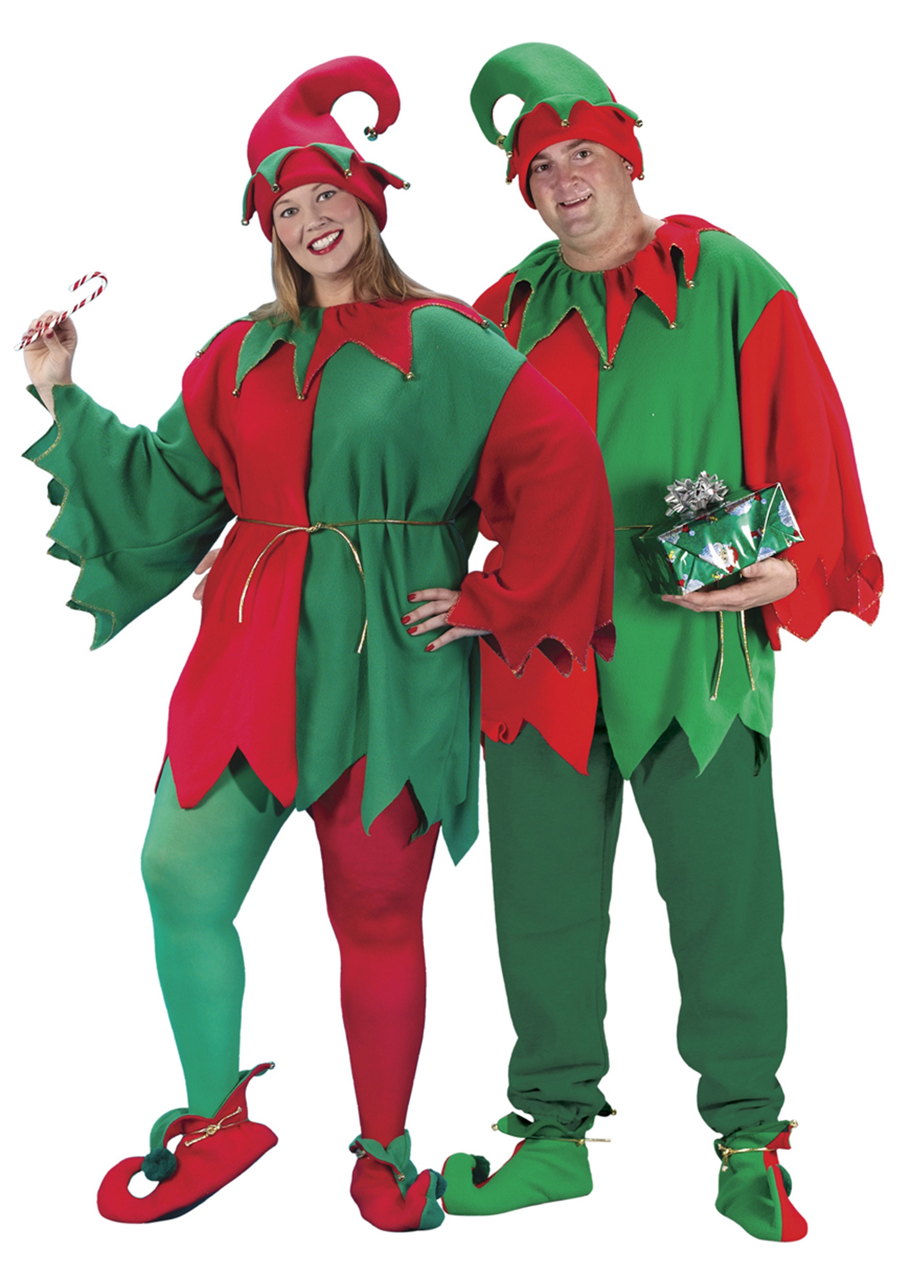 Adult Plus Size Santa Elf Costume | Holiday Plus Size Costumes