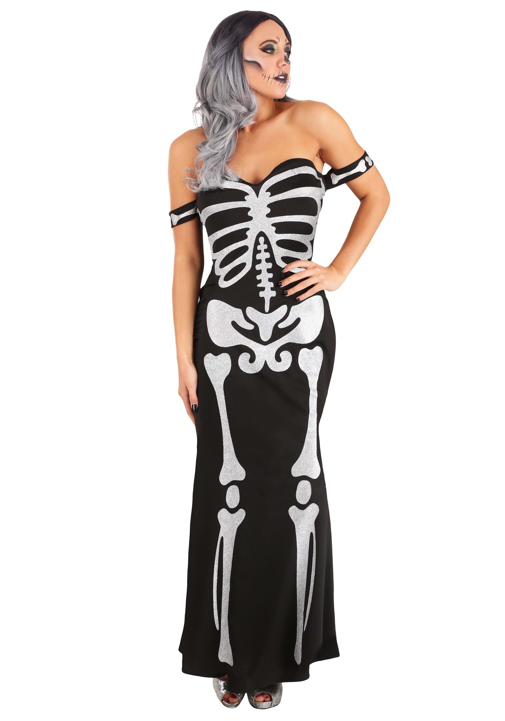 High Fashion Women Skeleton Costume