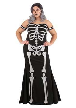 Womens Plus Size High Fashion Skeleton Costume