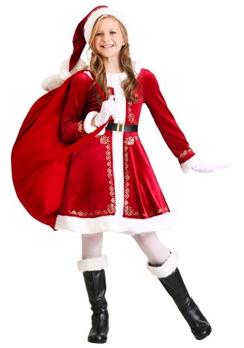 Girls Santa Costume Dress