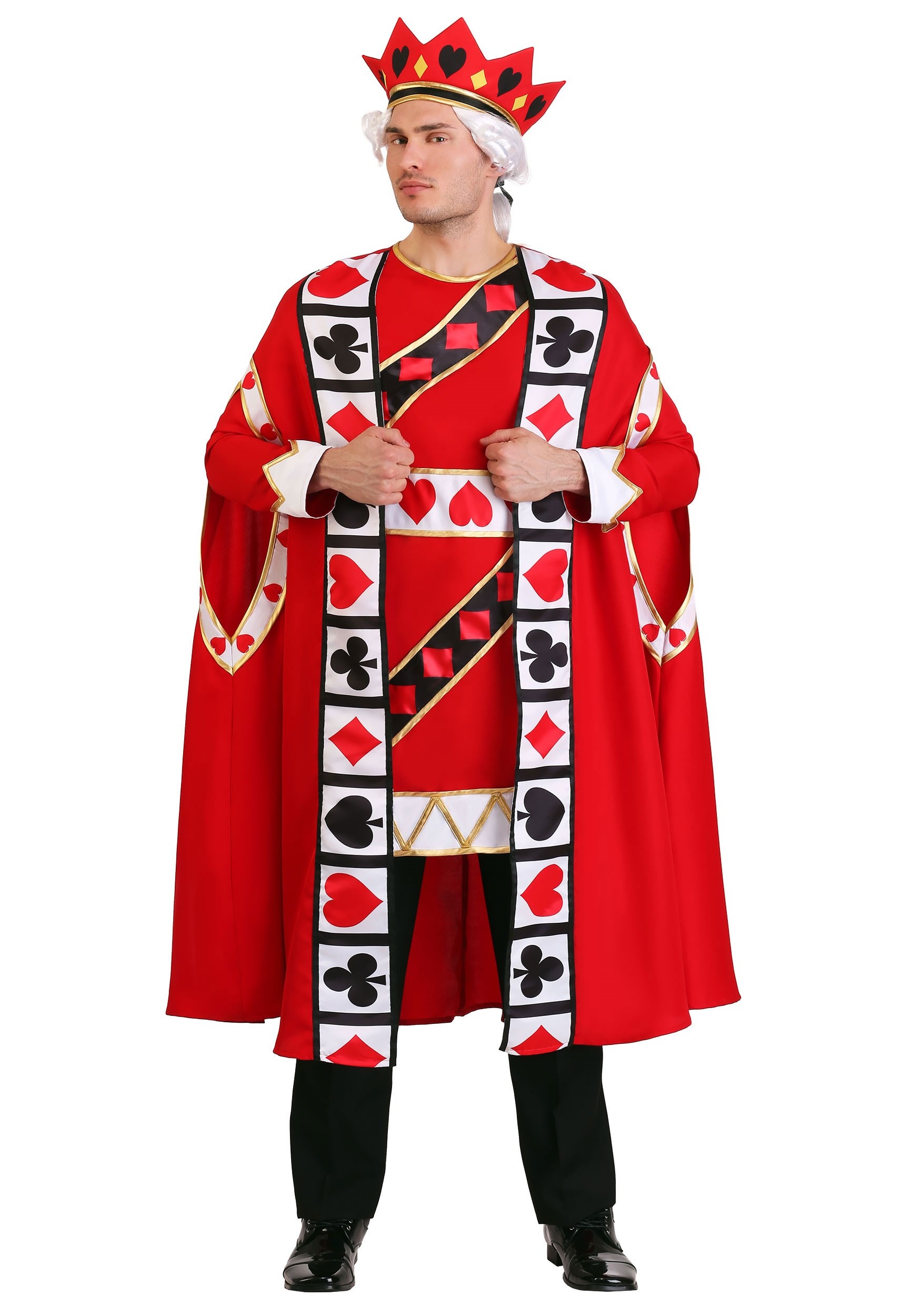 Photos - Fancy Dress Flama FUN Costumes Men's Plus Size King of Hearts Costume | Storybook Costumes B 