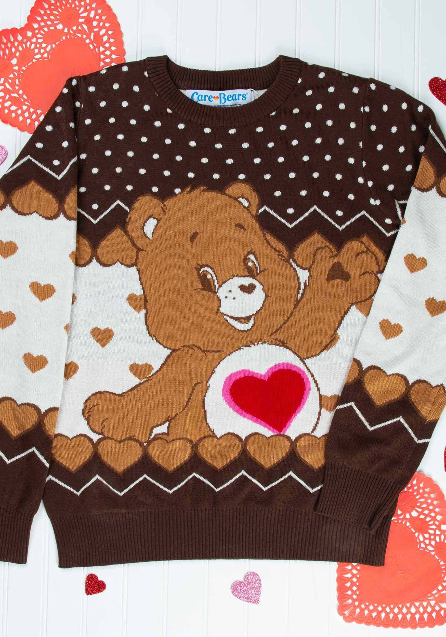 Care Bears Tenderheart Bear Adult Ugly Sweater , Care Bears Apparel