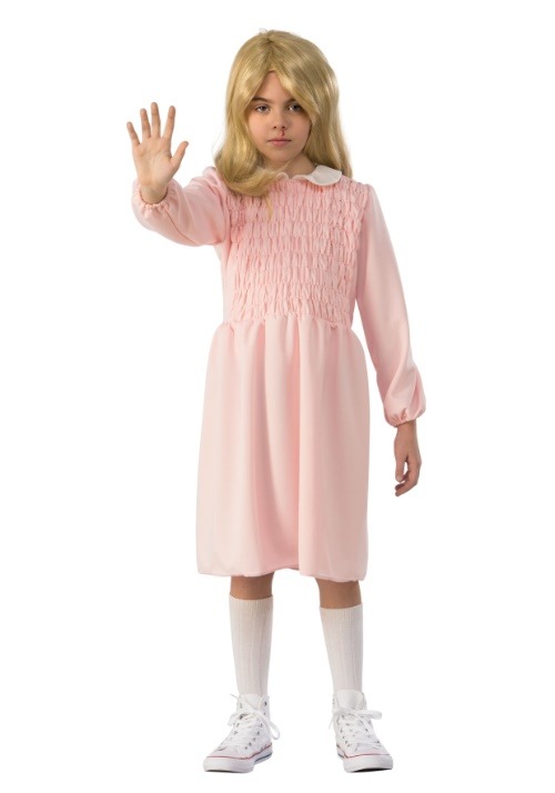 Eleven Child Stranger Things Long Sleeve Dress Costume