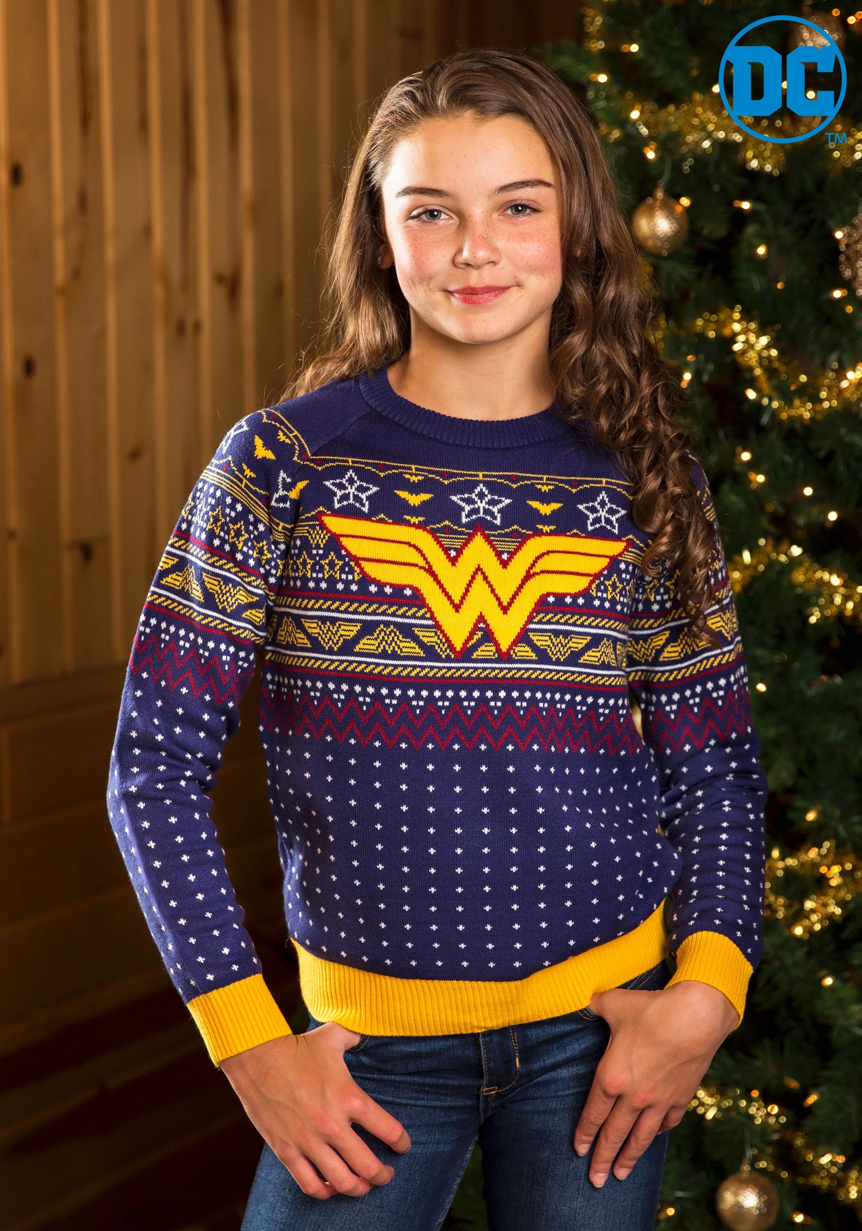 ugly christmas sweater wonder woman
