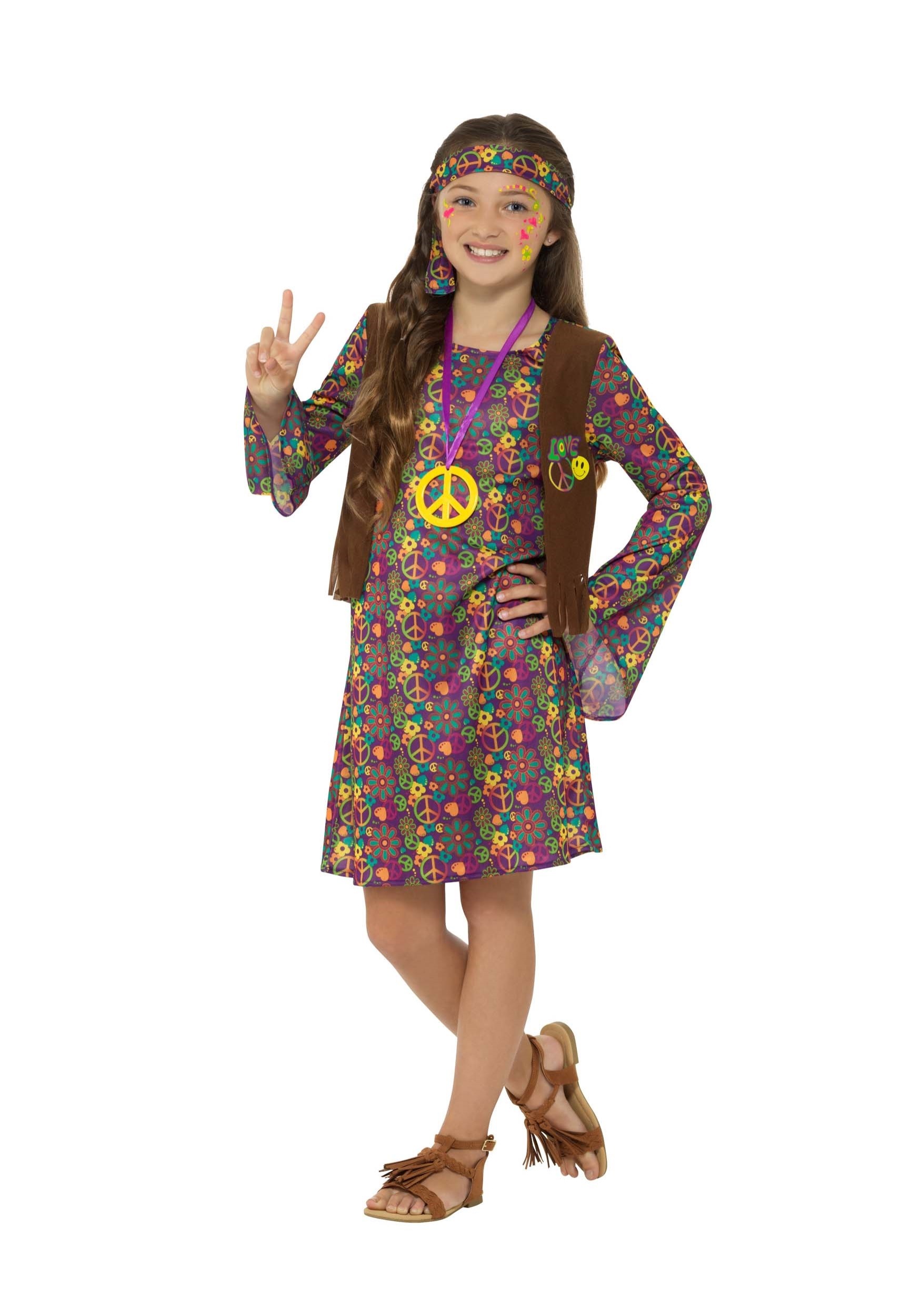 Hippie Girl's Costume
