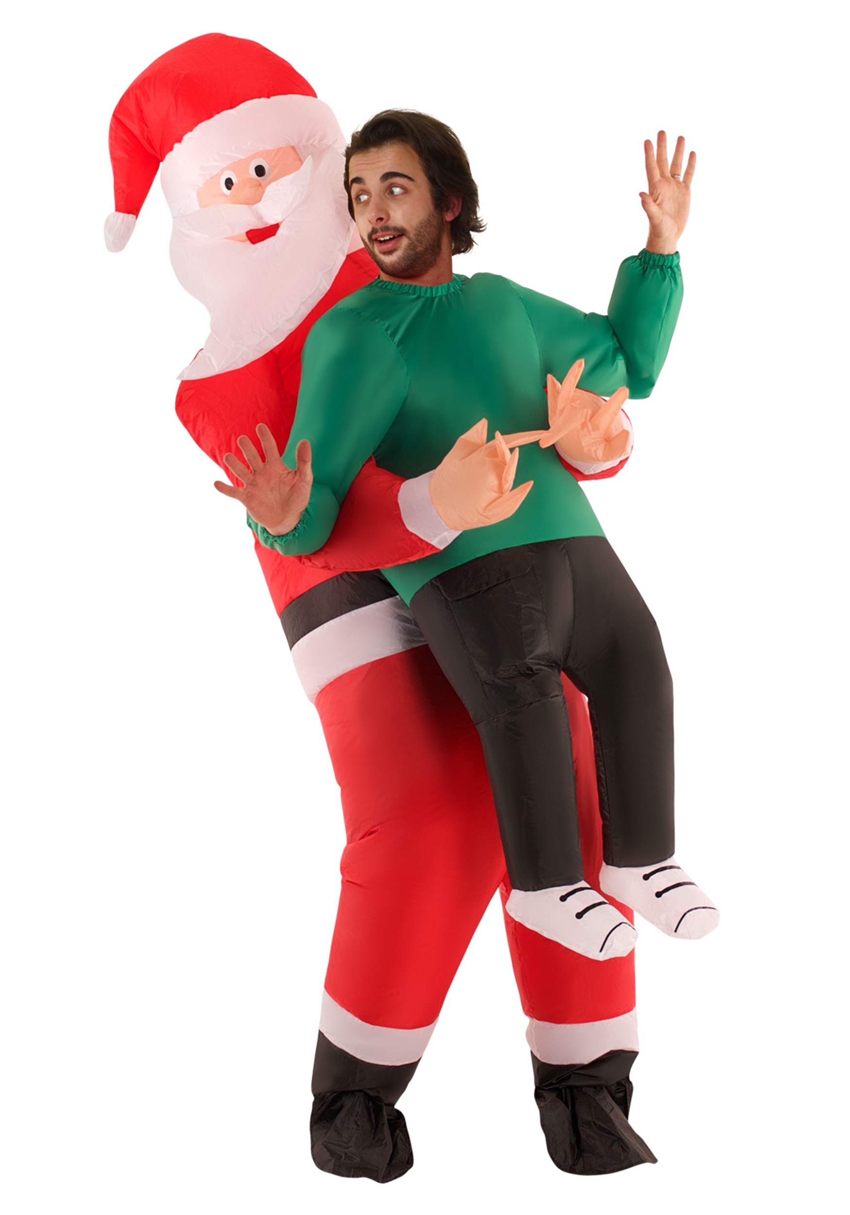 Inflatable Santa Pick Me Up Adults Costume