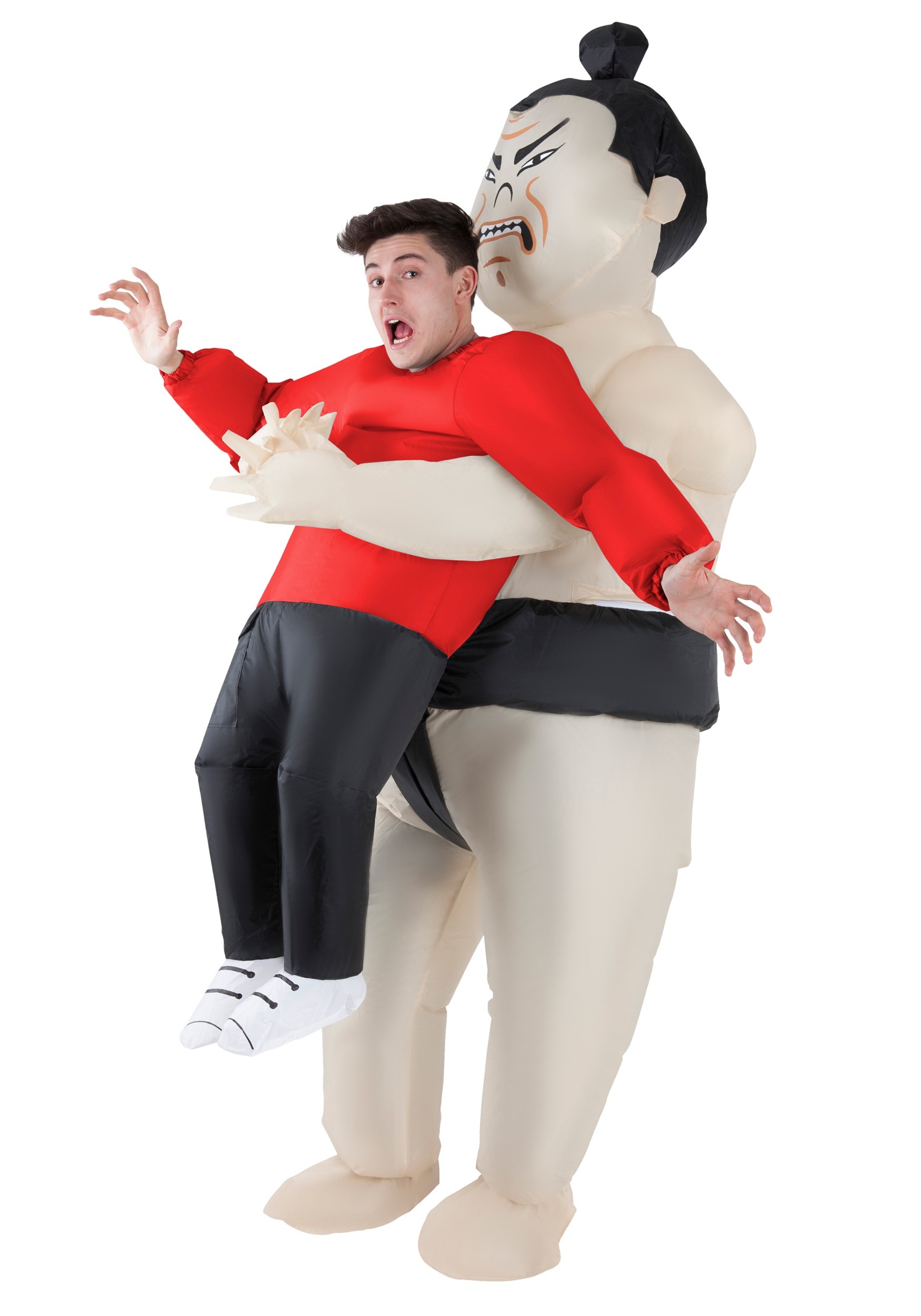 Photos - Fancy Dress UP3D Morphsuits Inflatable Sumo Wrestler Pick Me Up Costume for Adults Black 