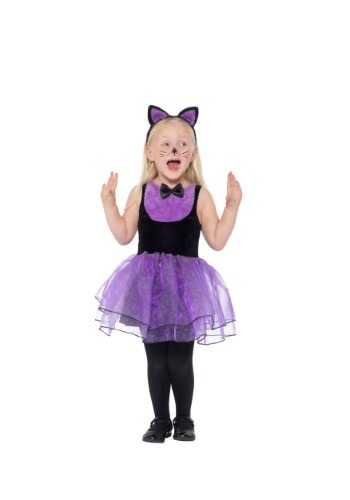 Girls Toddler Purple Cat Costume