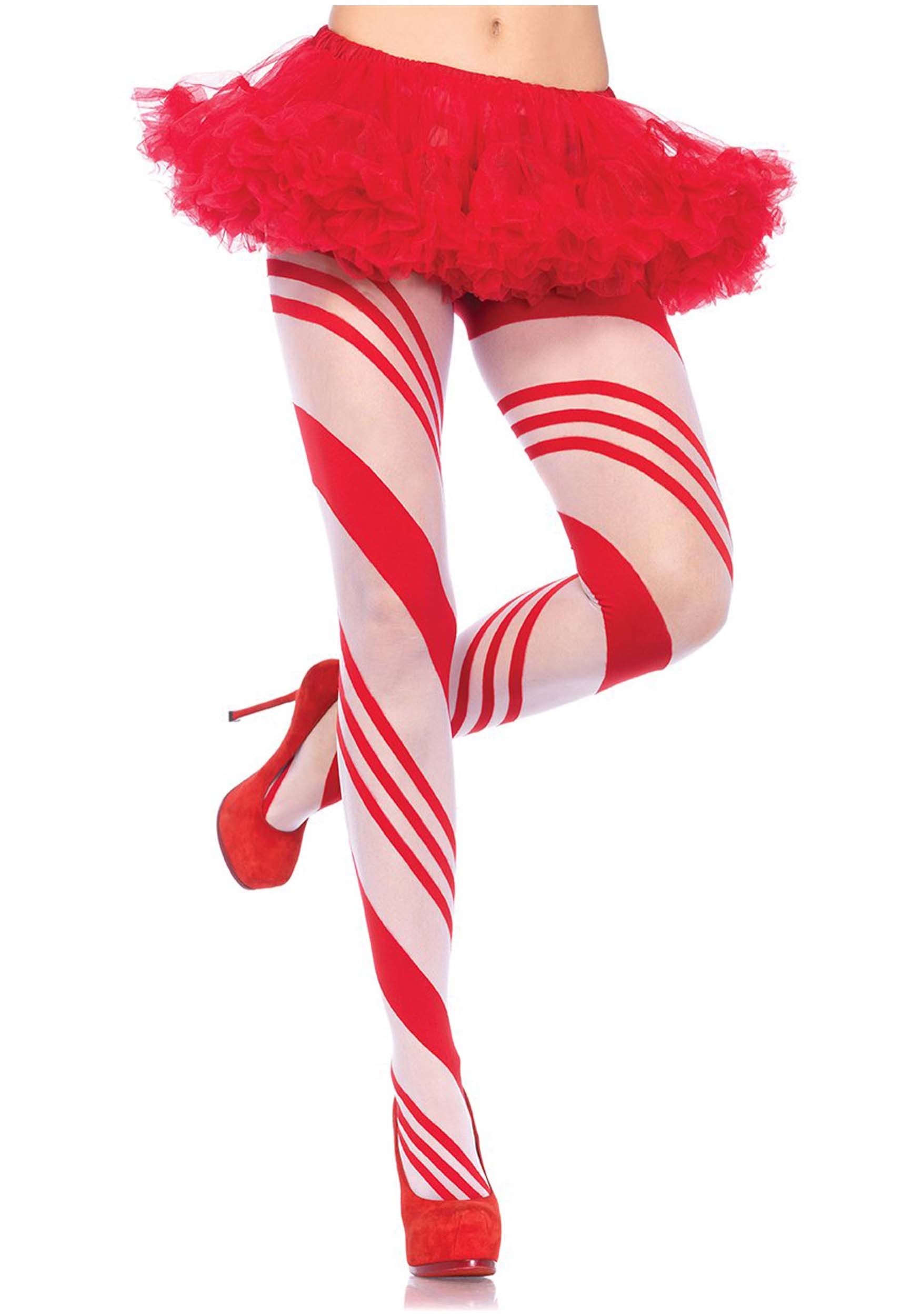 Striped Womens Candy Cane Tights