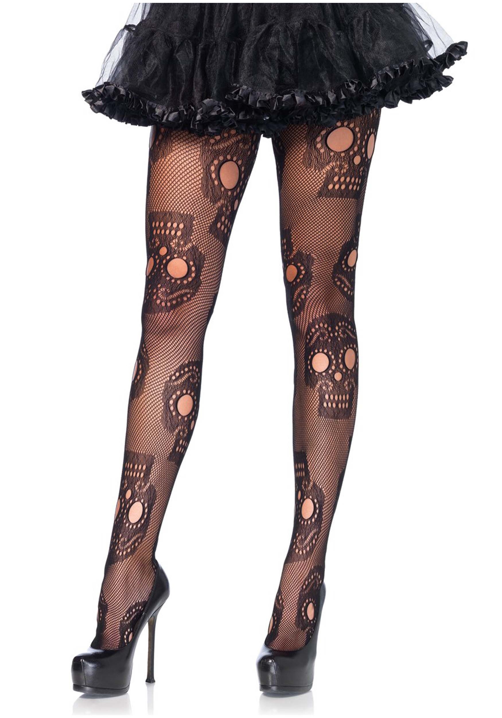 Plus Size Women's Day Of The Dead Tights