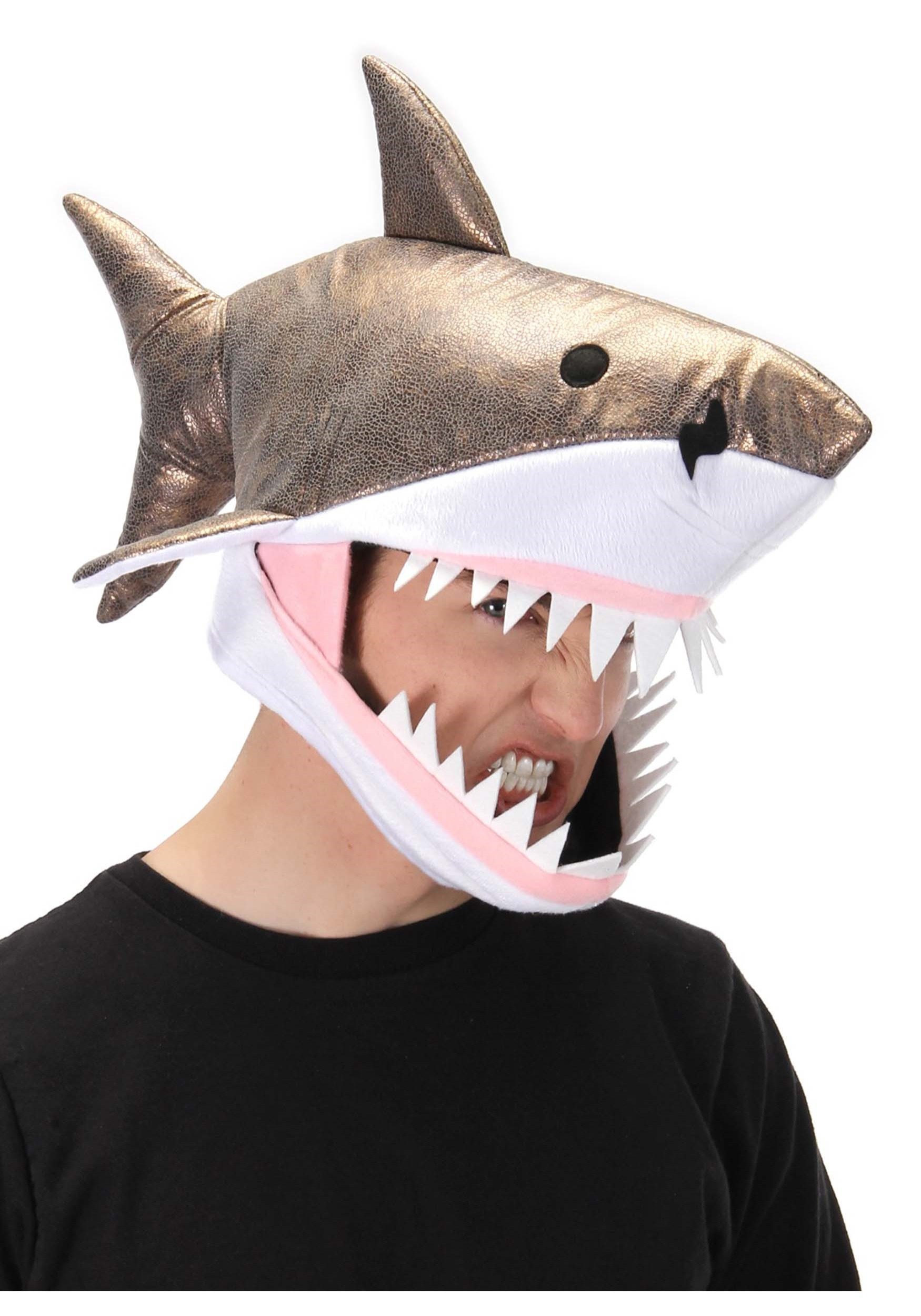 Adult Great White Shark Jawesome Costume Hat | Animal Hats